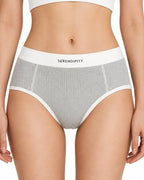5-Pack Colorblock Ribbed Cotton Stretch Breathable Briefs