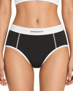 5-Pack Colorblock Ribbed Cotton Stretch Breathable Briefs
