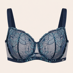 Plus Size Floral Lace Unlined Push-Up Bra