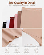 4-Pack High Waist Letter Print Seamless Breathable Panties
