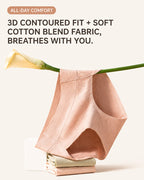 5-Pack Pure Cotton Jacquard High-Slit Stretch Briefs