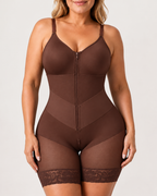 Women Tummy Control V-shaped Elastic Band with Zipper Closure Shapewear