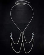 Sexy Rhinestone Metal Chain Nipple Clamps Body Chain