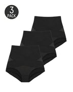 3-Pack High Waist Tummy Control Lace Trim Shaping Panties
