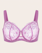 Plus Size Floral Lace Unlined Push-Up Bra