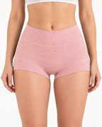 3-Pack Pure Cotton High Waist Tummy Control Antibacterial Elastic Boxer Briefs