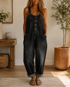 Vintage Loose Fit Casual Denim Jumpsuit