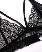 3 Piece Sets Lace Bralette, Skirt with Panty