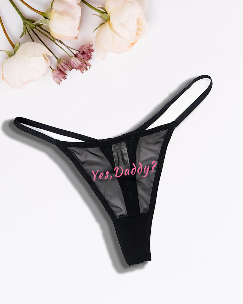 Low Rise T-back Mesh Panties