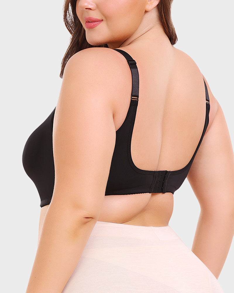 Floralshe®Full Coverage Lace Trim Minimizer Bra