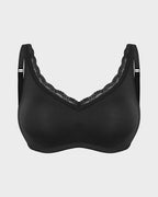 Floralshe®Full Coverage Lace Trim Minimizer Bra