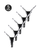 5-Pack Sexy Seamless Breathable Letter Elastic Band Thongs