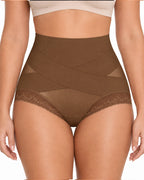 3-Pack High Waist Tummy Control Lace Trim Shaping Panties