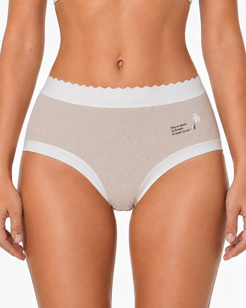 6-Pack Seamless Mid-Waist Cotton Antibacterial Panties