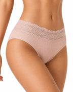 4-Pack Sexy Lace Trim Ribbed Cotton Panties