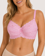 Plus Size Floral Lace Full Cup Bra