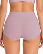 Multiple Pack High Waist Pure Cotton Ribbed Stretch Panties