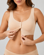 Seamless Front Closure Breathable Breast Prosthesis Vest Bra