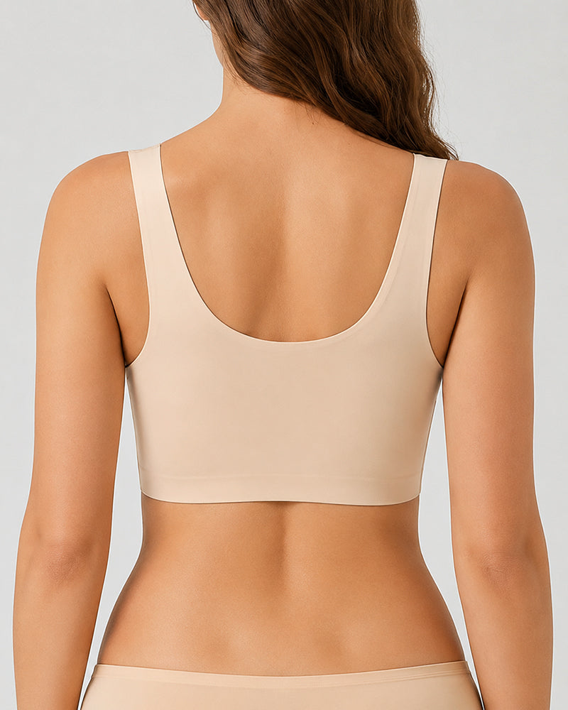 Seamless Front Closure Breathable Breast Prosthesis Vest Bra