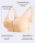 Seamless Front Closure Breathable Breast Prosthesis Vest Bra