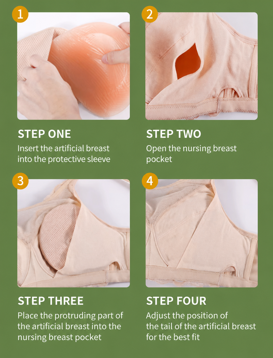Seamless Front Closure Breathable Breast Prosthesis Vest Bra