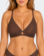 Front Closure Deep V Seamless Wirefree Bra