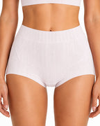 Multiple Pack High Waist Pure Cotton Ribbed Stretch Panties
