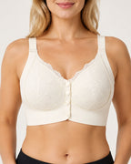 Front Closure Seamless Lace Breathable Wire Free Bra