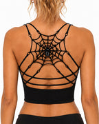 Sexy Spider Web Sleeveless Backless Tank Top