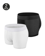 2-Pack Men's Breathable Mesh with Removable Pads for Buttock Shaping Panties