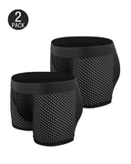 2-Pack Men's Breathable Mesh with Removable Pads for Buttock Shaping Panties