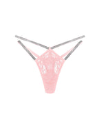 Sexy Lace Openwork Shiny Belt Low-rise Thong