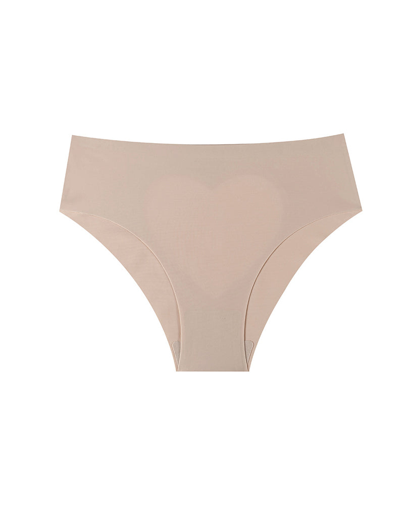 Sheer Mesh Sexy Heart-shaped Cutout Stretchy Seamless Panties