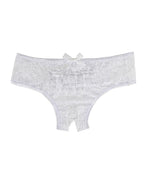 Women's Sexy See-Through Lace Elastic Breathable Open Crotch Thong