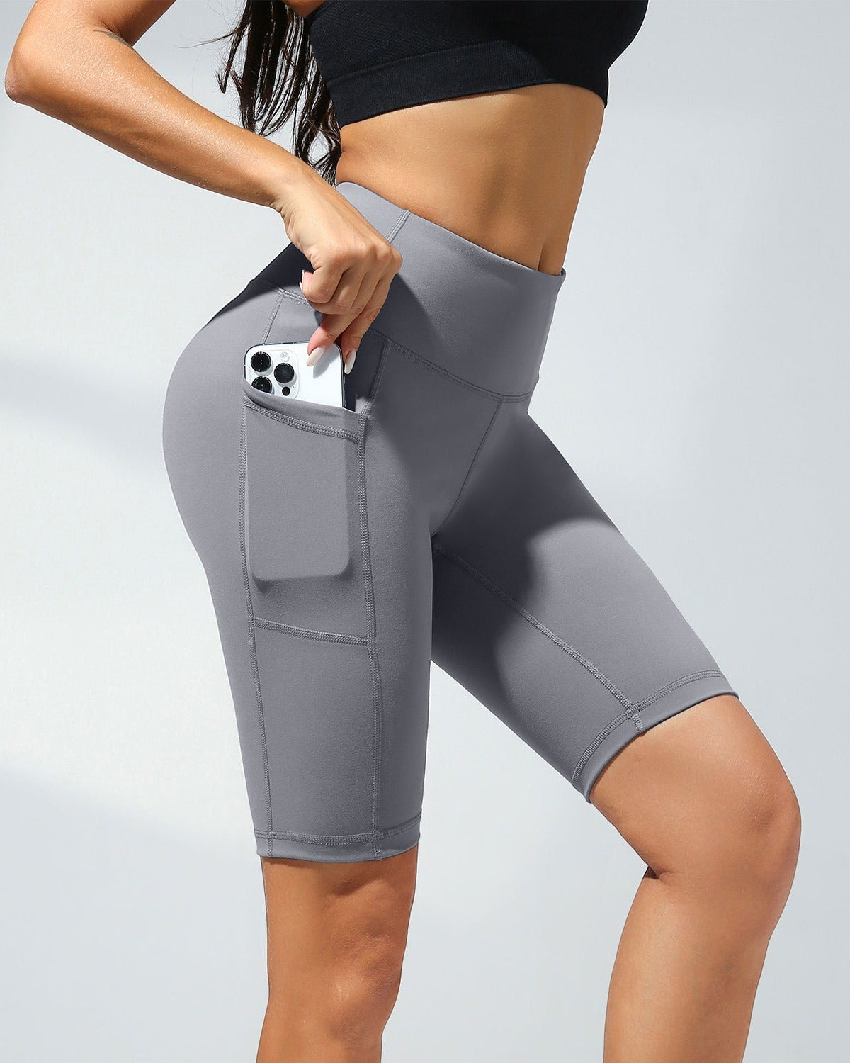Women's Casual Sports Loose Cycling Shorts with Pockets