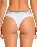 6-Pack Sexy Ice Silk Seamless Letter Colorblock Thongs