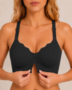 Seamless Front-closure Push-up Butterfly Back Bra