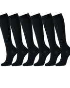 6 Pairs Of High-Elastic Breathable Calf Compression Socks For Sports and Fitness