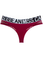 Female Letter Print Net Underwear