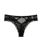 Sexy Polka Dot Lace Cutout See-through Thong