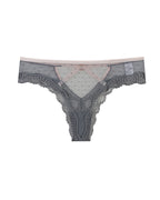 Sexy Polka Dot Lace Cutout See-through Thong