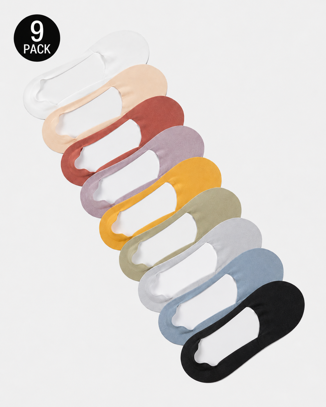 9 Pairs Comfortable Breathable Invisible Non-Slip Socks