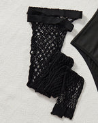 Halloween Cosplay Skull Print Bodysuit with Fishnet Stockings Hat Three-Piece Set