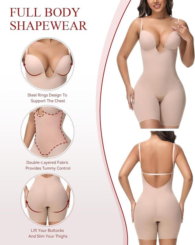 Backless Shapewear Strapless Deep U Shapewear