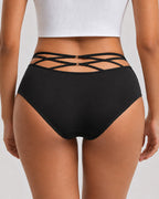 5-Pack High Waisted Criss Cross Back Seamless Briefs