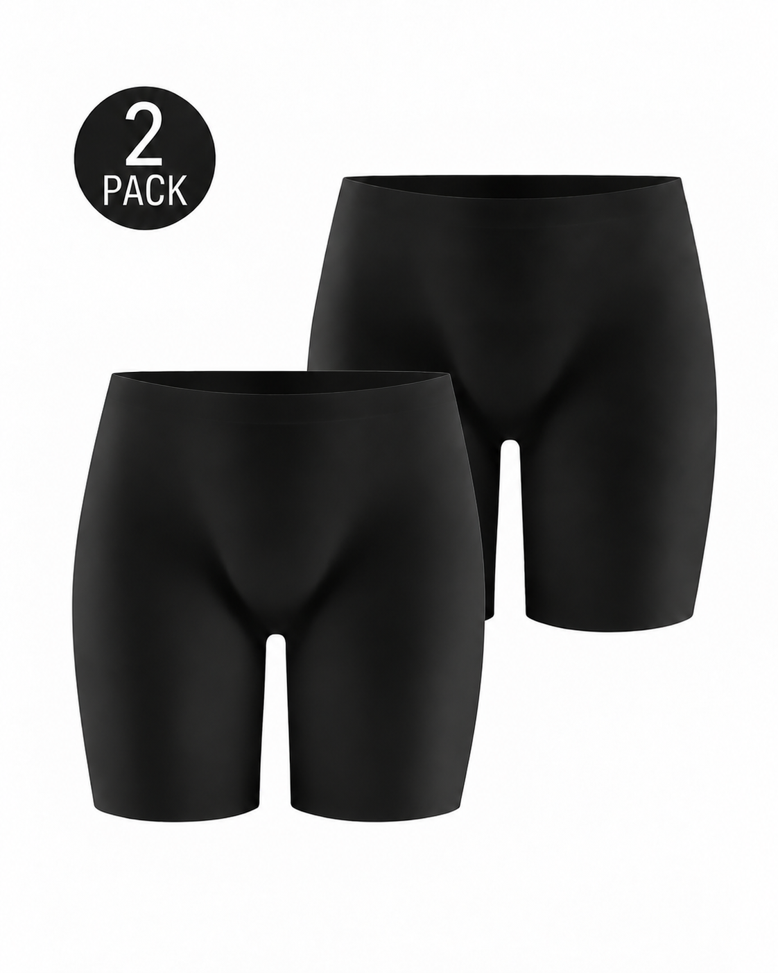 2-Pack High Waist Seamless Tummy Control Butt Lifter Shaping Shorts