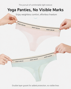 6-Pack Sexy Ice Silk Seamless Letter Colorblock Thongs