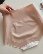 Women's seamless ice silk comfortable hip-lifting high waist panties