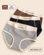 5-Pack Colorblock Ribbed Cotton Stretch Breathable Briefs