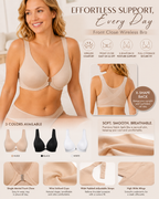 Front Closure Deep V Underwire Cross Mesh Back Bra